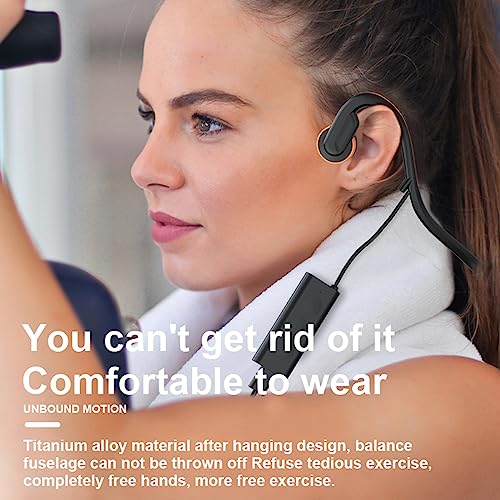 Auriculares De Conducción ósea Con Cable Con Micrófono, 2023 Auriculares Bluetooth 5.3 De Oído Abierto, Con Ambos Cables De 3,5 Mm/Typec, Auriculares Impermeables Ip68 Para Correr Entrenamientos