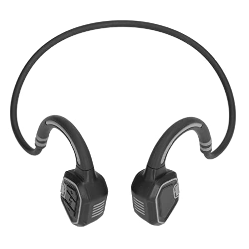 Auriculares de Natación, Auriculares de Conducción ósea ABS Durable IP68 Profundamente Impermeable Memoria Incorporada 16G 5.1 para Correr (Gris-Plata)