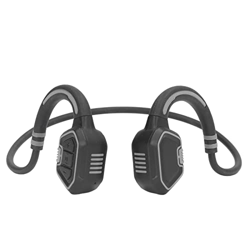 Auriculares de Natación, Auriculares de Conducción ósea ABS Durable IP68 Profundamente Impermeable Memoria Incorporada 16G 5.1 para Correr (Gris-Plata)