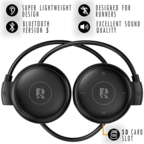 Auriculares para Correr diseñados por Runners: Auriculares inalámbricos con Banda para Cuello Bluetooth V5.0 para Ejercicio Deporte, Trotar, Gimnasio, Entrenamiento, maratón