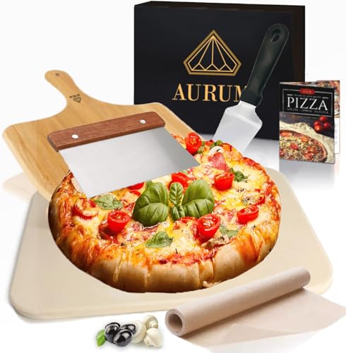 Aurum® Kit para Pizza, Horno Pizza, Pala Pizza, Piedra Pizza Horno, Plato Pizza, Corta Pizza, Piedra Pizza, Piedra Horno Pizza, Horno Pizza Barbacoa, Piedra Pizza Barbacoa, pizza oven, Horno de Pizza