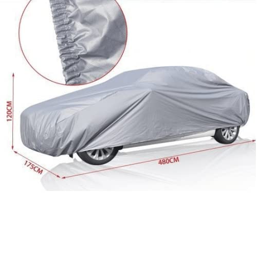 AUTOZOCO Funda para Coche Impermeable a Prueba de Polvo Anti-UV - Ligera - Funda para Interiores con Uso polivalente - Funda Ligera automóvil - 480 cm Largo x 175 cm Ancho x 120 cm Alto (Talla L)