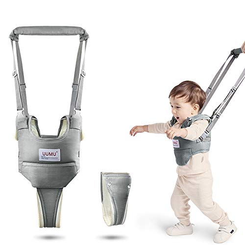 auvstar Bebé Arnés de Seguridad para Caminar, 2in1 Andador Arneses Ajustable para Aprender Andar,Niños Andador Anti Perdido Correa Proposito Doble para 6-36 meses (Gris)