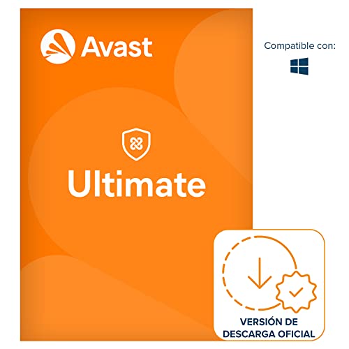 Avast Ultimate - Antivirus Avast Premium Security con Avast SecureLine VPN y Avast Cleanup Premium - Software para descargar | 1 Dispositivo | 1 Año | PC/Mac | Código de activación enviado por email