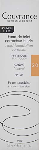 Avene Couvrance Base Corrector Fluido con SPF 20, 30 ml, 2.0 Natural