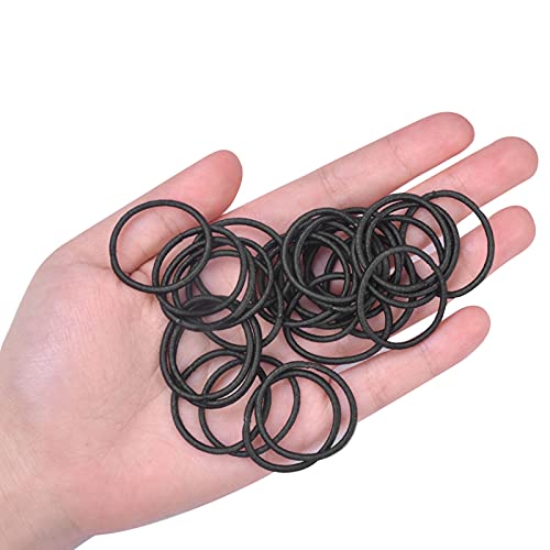 AvoDovA 200 Piezas Mini Gomas de Pelo Banda de Pelo, 2mm Elástica Negra de Cinta sin Metal Suave, Banda de Goma para Coleta, Elásticas Pequeñas Gomas Para el Pelo para Niñas Bebés Mujer Hombres