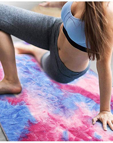 Avril Tian - Toalla de Yoga, Antideslizante, Absorbente de Sudor Súper Suave, Toalla de Yoga Caliente para Deportes, Pilates, Gimnasio y Entrenamiento, Morado