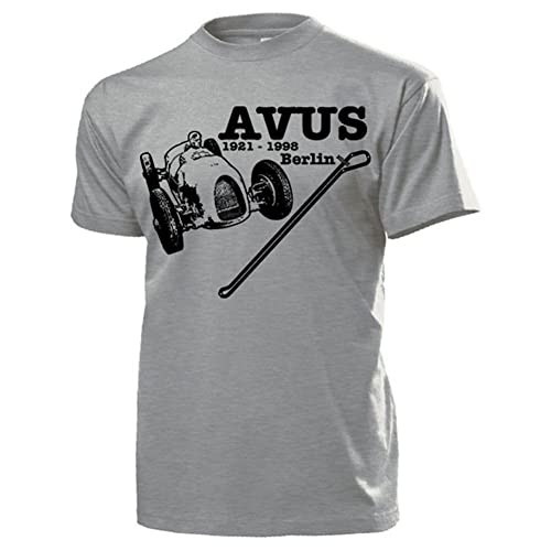 AVUS _ – Circuito Berlin de automóviles de tráfico y ejercicios de calle Motorsport carreras Kult Legende – Camiseta # 13715 gris Medium