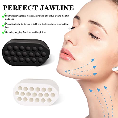 AWAVM Entrenador de silicona para masticar, ejercitador de mandíbula, pelota de ejercicio facial, fortalecedor de mandíbula, entrenador muscular de barbilla, fortalece y regula los músculos faciales