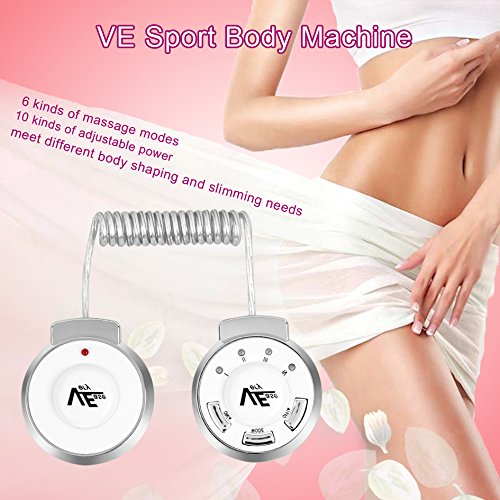 AYNEFY Máquina de Liposucción Corporal VE Sport, Silent 10 Potencia Ajustable Vientre Brazo Pierna Quema de Grasa Reducción 6 Modos de Masaje Masajeador Adelgazante Moldeador Corporal