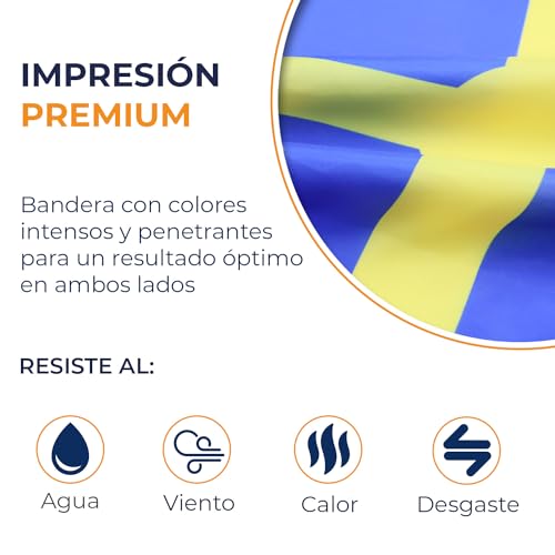 AZ FLAG - Bandera Principado De Asturias - 90x60 cm - Bandera Asturiana 100% Poliéster con Ojales de Metal Integrados - 50g - Colores Vivos Y Resistente A La Decoloración