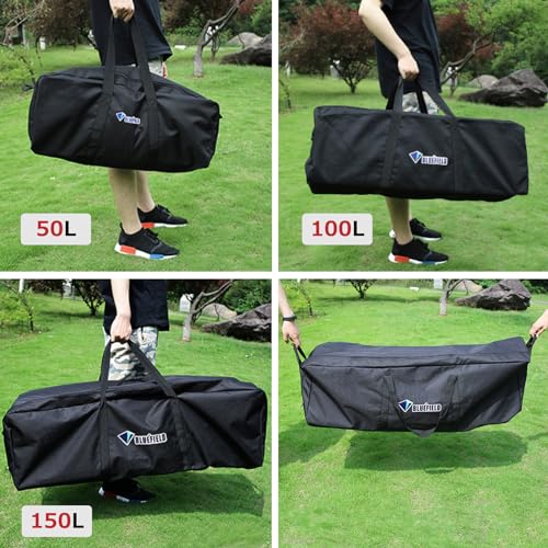 Azarxis Bolsa de Equipaje de Viaje Grande 55L / 100L / 150L Travel Bag Bolsa Plegable Ligera para Viajar Gimnasio Camping Ciclismo Almacenamiento Fines de Semana Hombre Mujer (Negro - 100L)