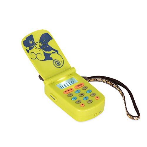 B. toys by Battat BX1749Z Hellophone - Teléfono de juguete para niños pequeños con grabadora de mensajes, color amarillo