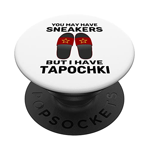 Babushka Tapochki Zapatillas Abuela URSS CCCP Russia Rusia PopSockets PopGrip Intercambiable