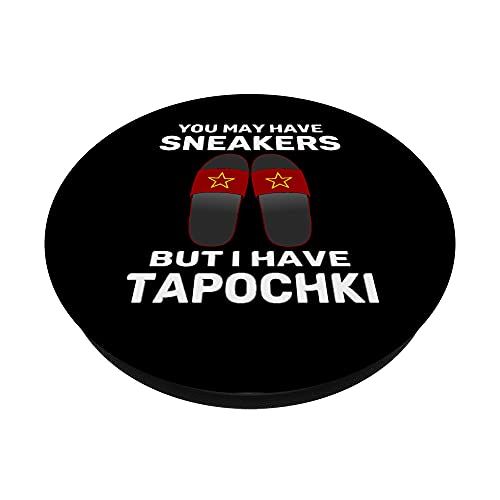 Babushka Tapochki Zapatillas Abuela URSS CCCP Russia Rusia PopSockets PopGrip Intercambiable