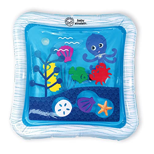 Baby Einstein, Alfombra de Juegos Inflable con Agua Ocean of Discovery, Gimnasio de Actividades con 6 animales flotantes, exploración sensorial, fácil de limpiar, 6 meses, 1 Stück (1er Pack)