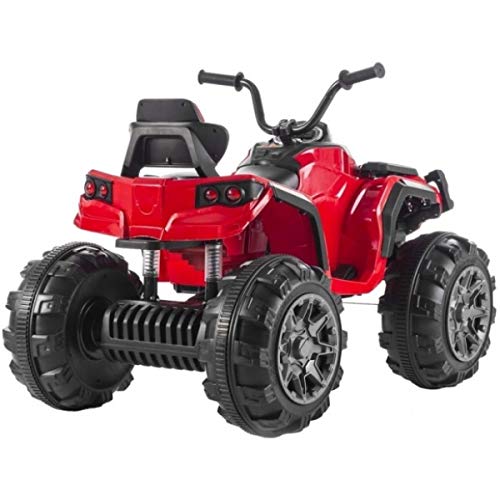 Babycar 0906r – Quad Outlander eléctrico Full Optional con amortiguación y MP3, 12 V, Rojo