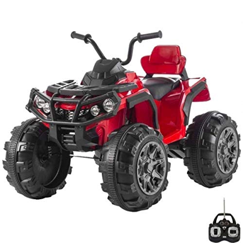 Babycar 0906r – Quad Outlander eléctrico Full Optional con amortiguación y MP3, 12 V, Rojo