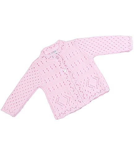 Babyprem Bebé Prematuro Cárdigan Rebeca Chaqueta de Punto Ropa Encaje Niñas 44-50cm Rosa