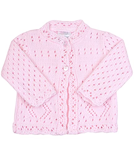 Babyprem Bebé Prematuro Cárdigan Rebeca Chaqueta de Punto Ropa Encaje Niñas 44-50cm Rosa