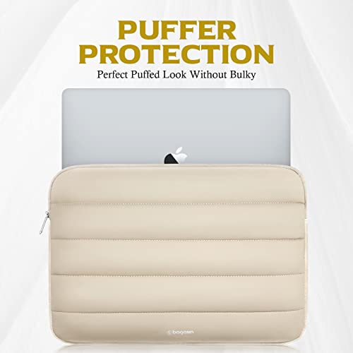 Bagasin Puffer Funda para Portátil, Funda Protectora de 15 15,6 16 Pulgadas Impermeable con Protección de 4 Capas, Bolsa para Ordenador Compatible con MacBook, Portátil HP, DELL, Lenovo, ASUS