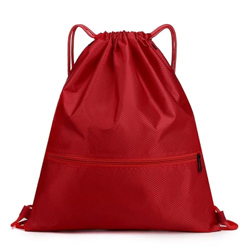 BAGNU - Mochila Deportiva Cuerdas - Bolsa Deporte - Mochila Tela Cuerdas - Saco Unisex - Bolsa Gimnasio - Color Rojo -