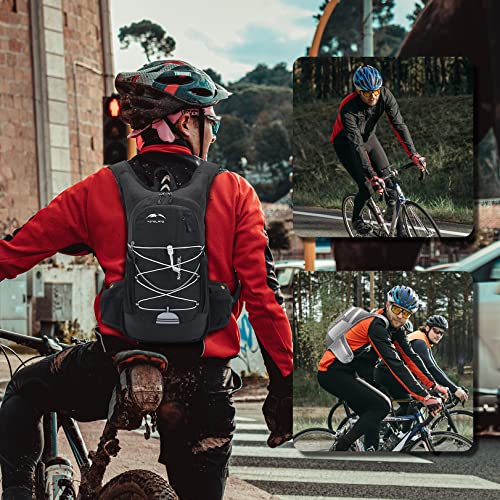 BAGZY Mochila Ciclismo 20L Impermeable Mochilas de Hidratacion Aislamiento Mochila Senderismo Ultraligero Mochila Viaje para MTB Bicicleta Montaña Ciclismo al Aire Libre (Negro)