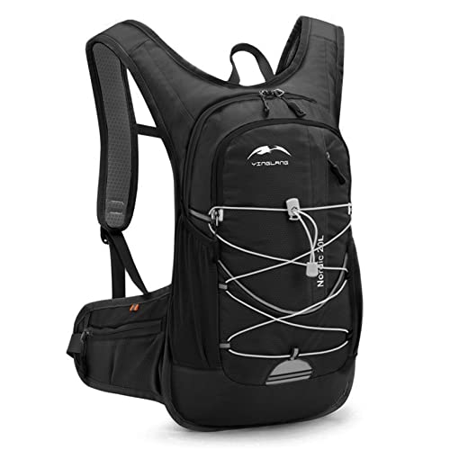 BAGZY Mochila Ciclismo 20L Impermeable Mochilas de Hidratacion Aislamiento Mochila Senderismo Ultraligero Mochila Viaje para MTB Bicicleta Montaña Ciclismo al Aire Libre (Negro)