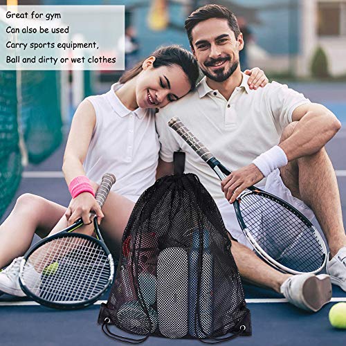 BAIBEI 2Pcs Mochila con Cordón de Malla, Gimnasia Deportiva para natación, Playa, Viajes, Deportes, Mochila con Cordón (45 * 38cm)