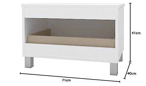 Baikal Mueble De Baño. Almacenaje para el Baño o Cualquier Espacio. Melamina 16mm. Mueble De Baño Auxiliar. Ideal para aseos o baños pequeños. Coqueta 71 cm Blanco