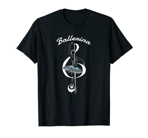 Bailarín de ballet Clef Ballerina Música Ballet Pointe Técnica Camiseta