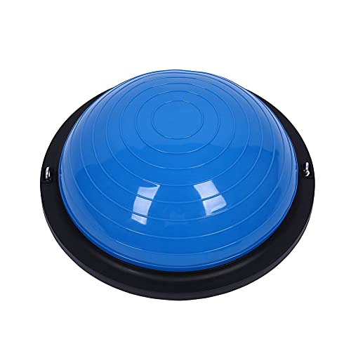 Balance Trainer Fitball Equilibrio Fitness Balón de Entrenamiento de Equilibrio 46cm con Banda Elásticas Stación de Equilibrio para Yoga Pilates Fitness (Azul)