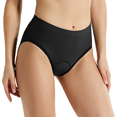 BALEAF Sport Ciclismo Bragas para Mujer Sports Pantalon Corto 3D Acolchado Transpirables, de Secado rápido Negro M