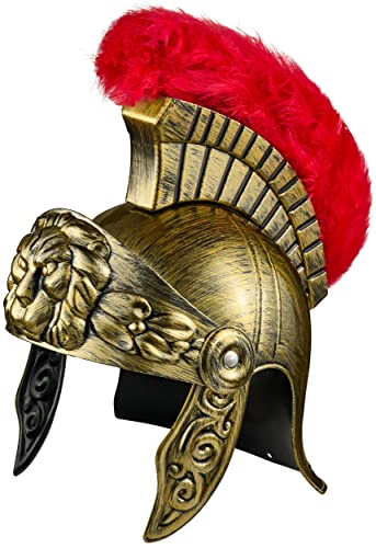 Balinco Casco Romano | Casco Romano Oro | Guerrero | Luchador Romano | Gladiador Romano - para damas y caballeros como el accesorio perfecto para un disfraz romano