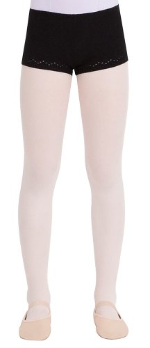 Ballet Pantalones Cortos Danza Pantalones Cortos Warm Up Hotpan de Capezio acrílico para mujer y niños, color negro, tamaño 134