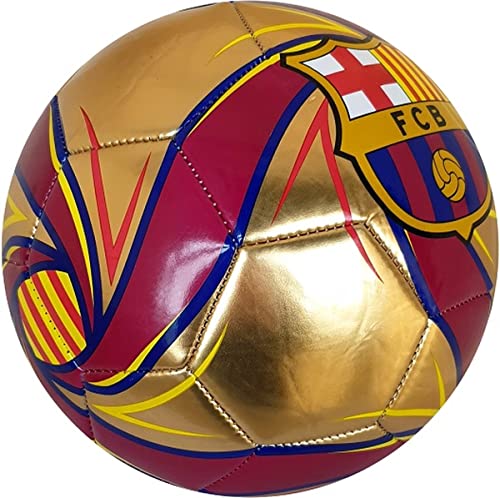 Balón oficial de fútbol Barcelona. Pelota de fútbol Blaugrana. Oro Rojo Azul. Talla para adultos y niños (tamaño 5 - grande)