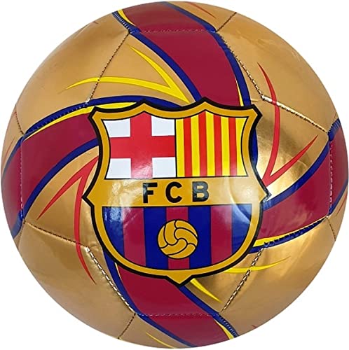 Balón oficial de fútbol Barcelona. Pelota de fútbol Blaugrana. Oro Rojo Azul. Talla para adultos y niños (tamaño 5 - grande)