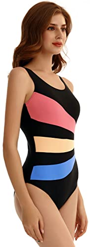 Bañador de Mujer Deportiva Traje de baño Sexy Entrenamiento de bañador Deportivo Control Abdominal Adelgazamiento bañador(3XL, J6)