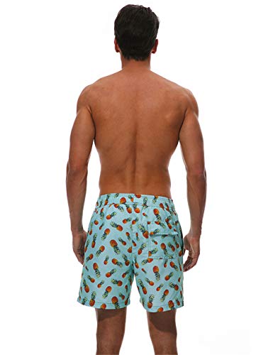 Bañador Hombre Natacion Pantalones Cortos - Bañadores Hombre Playa Verano Ligero para Correr, Gimnasio, Mar, Vacaciones, Piscina con 3 Bolsillos, Forro de Malla y Cordón - Impermeable, Secado Rápido