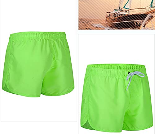 Bañador Natacion Hombre Bañadores Secado Rapido Hombre Traje de Baño Hombre Bañador Surf Corto Deportivo Piscina Natación Short Playa Surfero Hombre Deportivos Cortos Talla Grande Casual Verde L