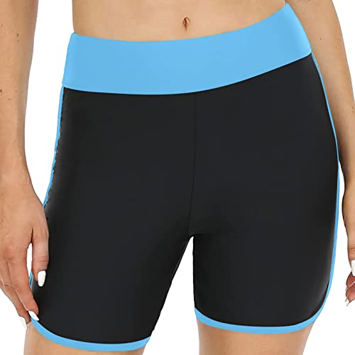 Bañador para hombre para mujer, pantalones cortos de baño de cintura alta, parte inferior del traje de baño, pantalones cortos para niño, parte inferior, banda elástica ancha, pantalones cortos de