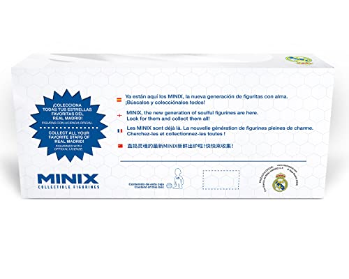 Bandai - MINIX - Pack 5 Muñecos Real Madrid CF: Courtois, Bellingham, Modric, Carnavinga y Vinicius - Ideal para Tartas o Fans - 7 cm