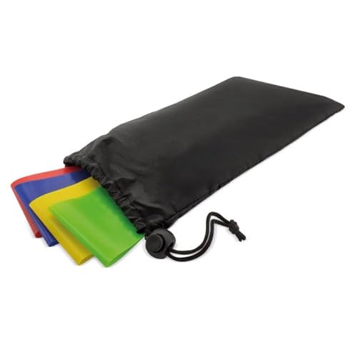 Bandas Elásticas Fitness y Musculación, Set de 4 Gomas con Niveles de Resistencia, Verde, Azul, Amarilla, Roja - Cintas Ideales para Yoga y Pilates con Bolsa