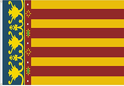 BANDERA DE VALENCIA. SENYERA BLAVA VALENCIA. CALIDAD RASO ESTANDAR. TAMAÑO GRANDE 150X90