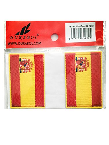 BANDERA DEL PARCHE BORDADO PARA PLANCHAR O COSER (España 5.5cm)