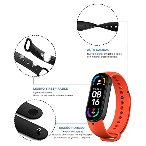 BANGTING 20 Piezas Correas de Recambio Compatibles con Xiaomi Mi Band 7 / 6 / 5 y Amazfit Band 5, (20 Colores)