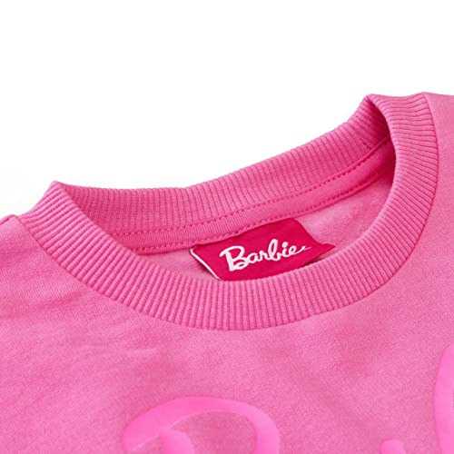 Barbie Sudadera de Lentejuelas para Niñas Jersey de Mangas largas Infantil Rosa 8-9 años