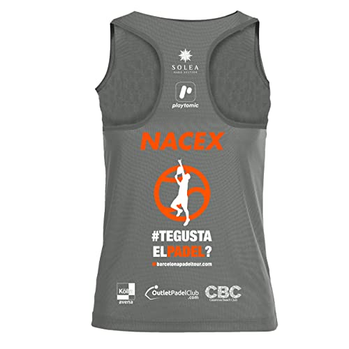 Barcelona Padel Tour | Camiseta de Tirantes Técnica | para Mujer | Ropa Deportiva de Pádel para Hombres y Mujeres | De Tacto Suave y Secado Rápido | Gris Claro | M