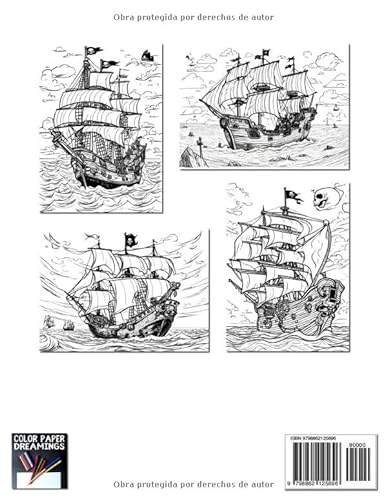 Barcos pirata. Libro de colorear. (Libros de colorear)