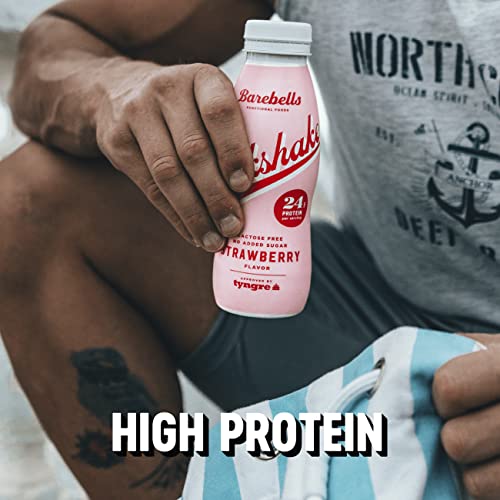 Barebells Protein Milkshake 8 x 330ml Bottles| High Protein Shake | No Added Sugar | Lactose Free| 24g of Protein | Delicious Creamy Flavour (STRAWBERRY)